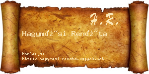 Hagymási Renáta névjegykártya
